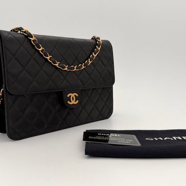 Chanel mid flap black vintage